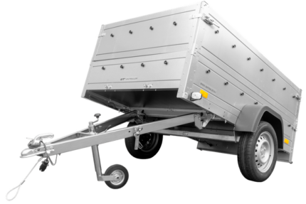 Remorque de voiture Garden Trailer 201 KIPP 500 kg 200 x 125 cm [avec rehausses de ridelles et roue jockey]