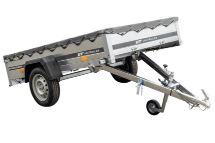 Remorque galvanisée 230 x 125 cm Garden Trailer 230 KIPP [avec roue jockey, bâche plate et tiges de support bâche]