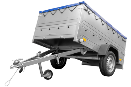 Remorque permis B avec rehausses et bâche plate Garden Trailer 201 KIPP 500 kg 200 x 125 cm