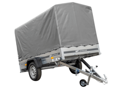 Remorque routière avec bâche haute (110 cm), arceau (110 cm) et roue jockey 230x125 Garden Trailer 230 KIPP