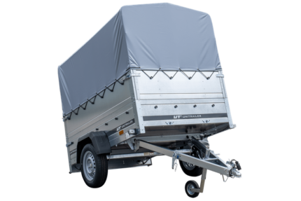 Remorque simple essieu 200x125 avec bâche haute, arceau, rehausses de ridelles et roue jockey - Garden Trailer 201 KIPP