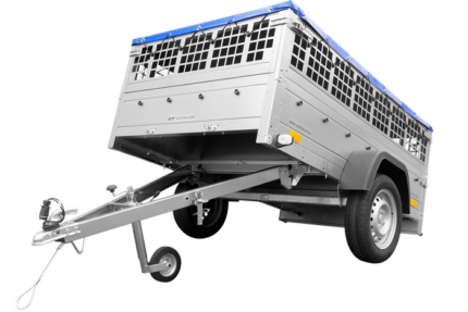 Remorque utilitaire 200x125 avec bâche plate, ridelles grillagées et roue jockey - Garden Trailer 201 KIPP